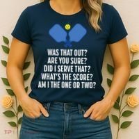 Pickleball Questions 1 Or 2 Who Served Funny Pickleball Women's T-Shirt thumb 2