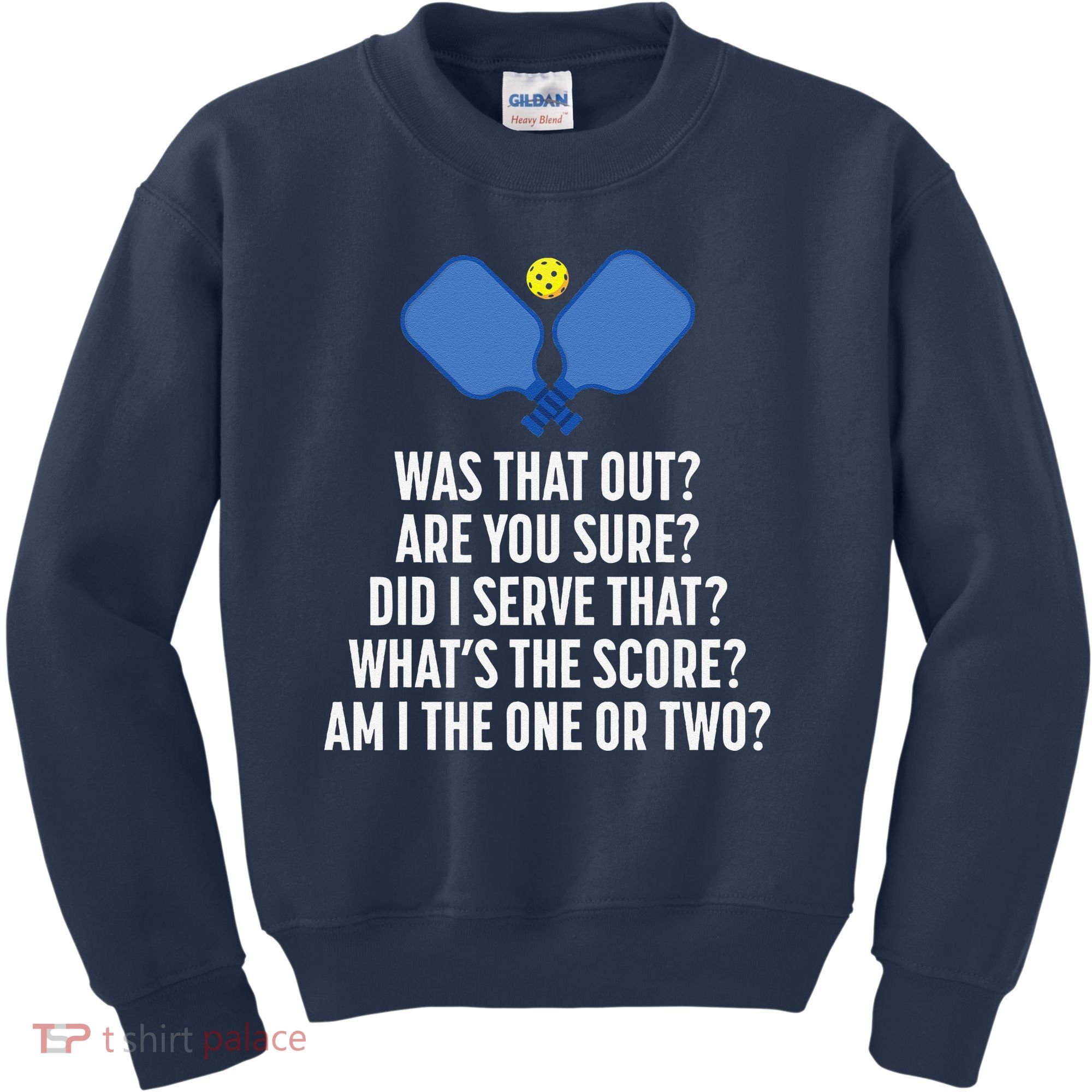 Pickleball Questions 1 Or 2 Who Served Funny Pickleball Kids Sweatshirt