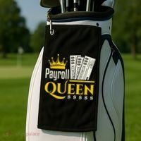 Payroll Queen Accounting Accountant Clerk Manager Golf Towel thumb 2