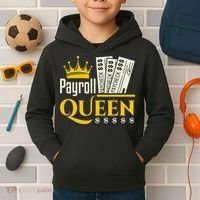 Payroll Queen Accounting Accountant Clerk Manager Kids Hoodie thumb 2