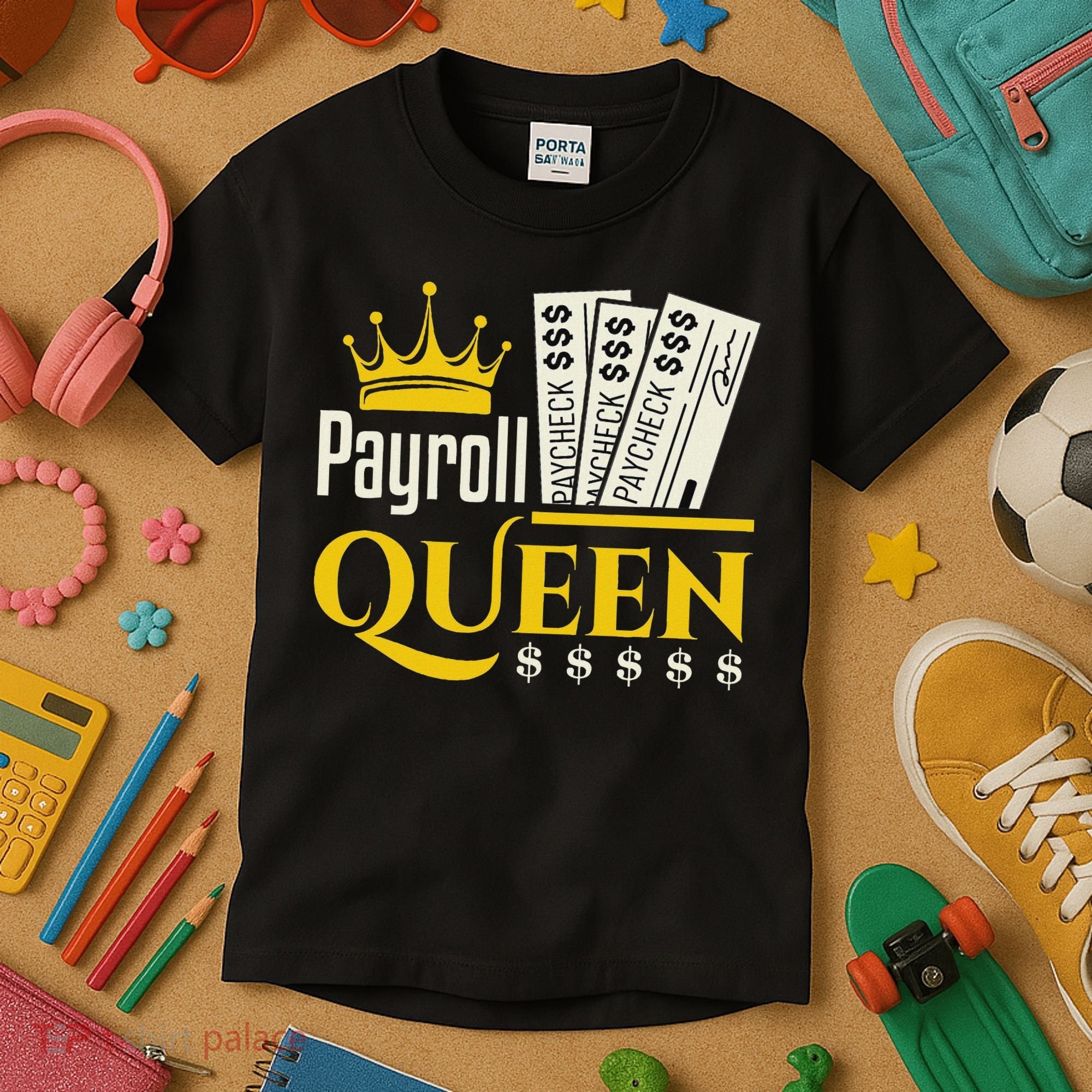 Payroll Queen Accounting Accountant Clerk Manager Kids T-Shirt