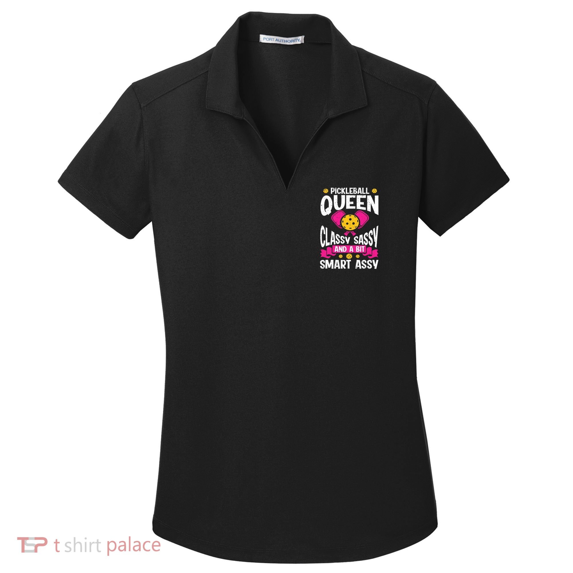 Pickleball Queen Classy Sassy And A Bit Smart Assy Women's Dry Zone Grid Polo
