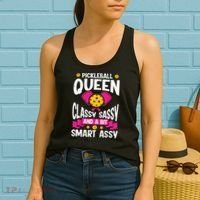 Pickleball Queen Classy Sassy And A Bit Smart Assy Women's Tank Top thumb 2