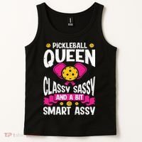 Pickleball Queen Classy Sassy And A Bit Smart Assy Tank Top thumb 2