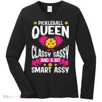 Pickleball Queen Classy Sassy And A Bit Smart Assy Women's Long Sleeve Shirt thumb 0
