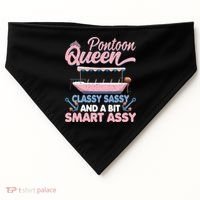 Pontoon Queen Gift For Pontoon Boating Mom Lover Cute Gift USA-Made Doggie Bandana thumb 0