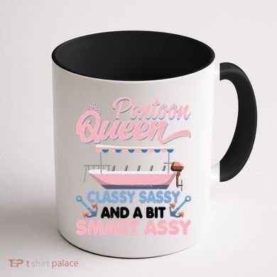 Pontoon Queen Gift For Pontoon Boating Mom Lover Cute Gift Coffee Mug back