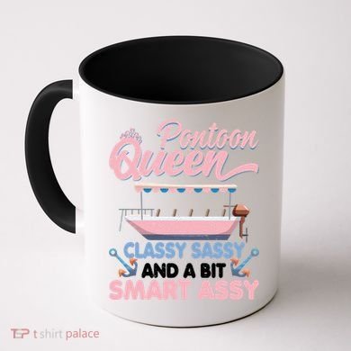 Pontoon Queen Gift For Pontoon Boating Mom Lover Cute Gift Coffee Mug