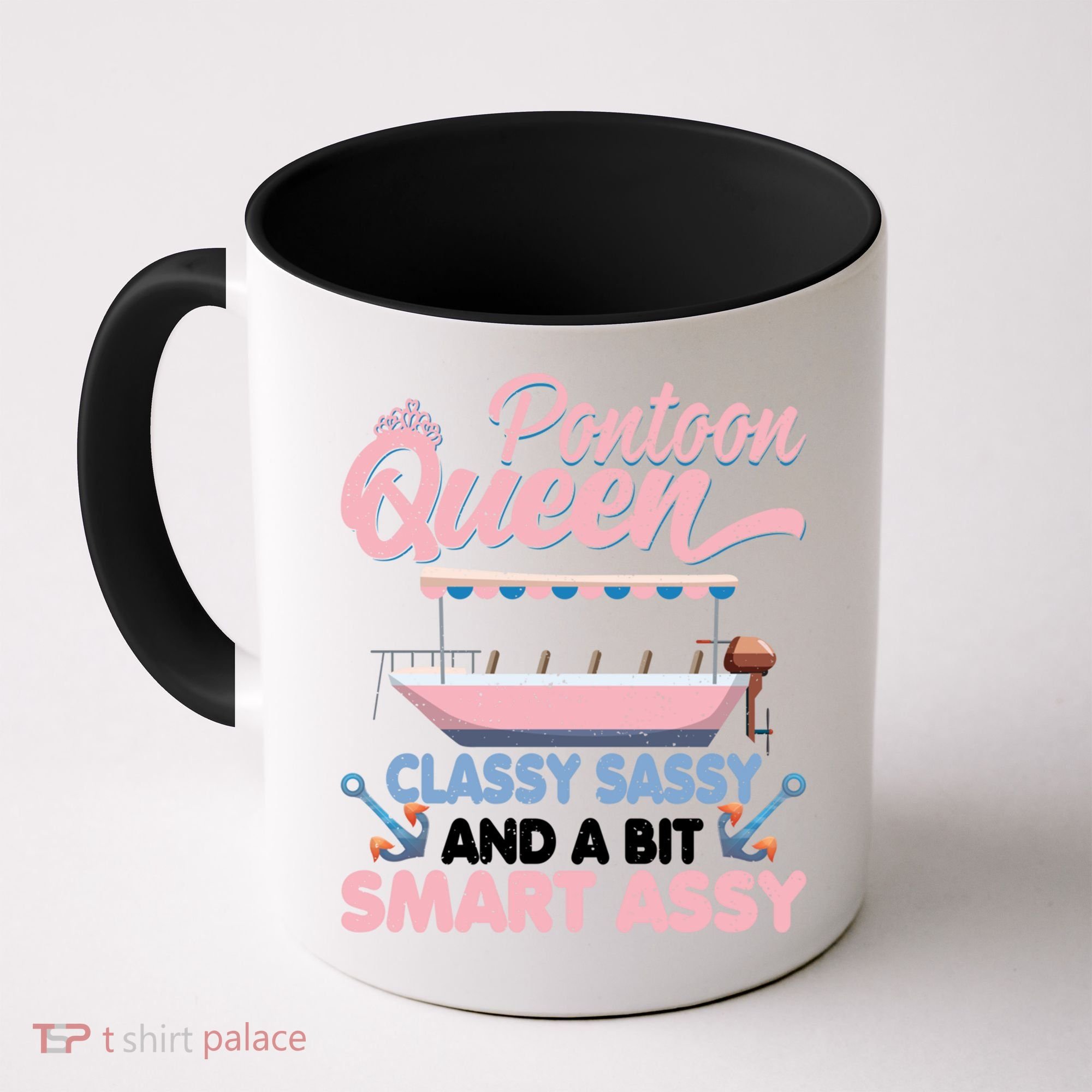 Pontoon Queen Gift For Pontoon Boating Mom Lover Cute Gift Coffee Mug