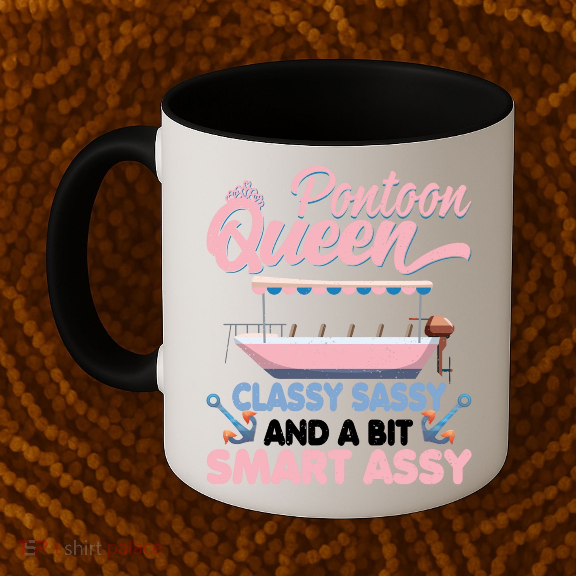 Pontoon Queen Gift For Pontoon Boating Mom Lover Cute Gift Coffee Mug