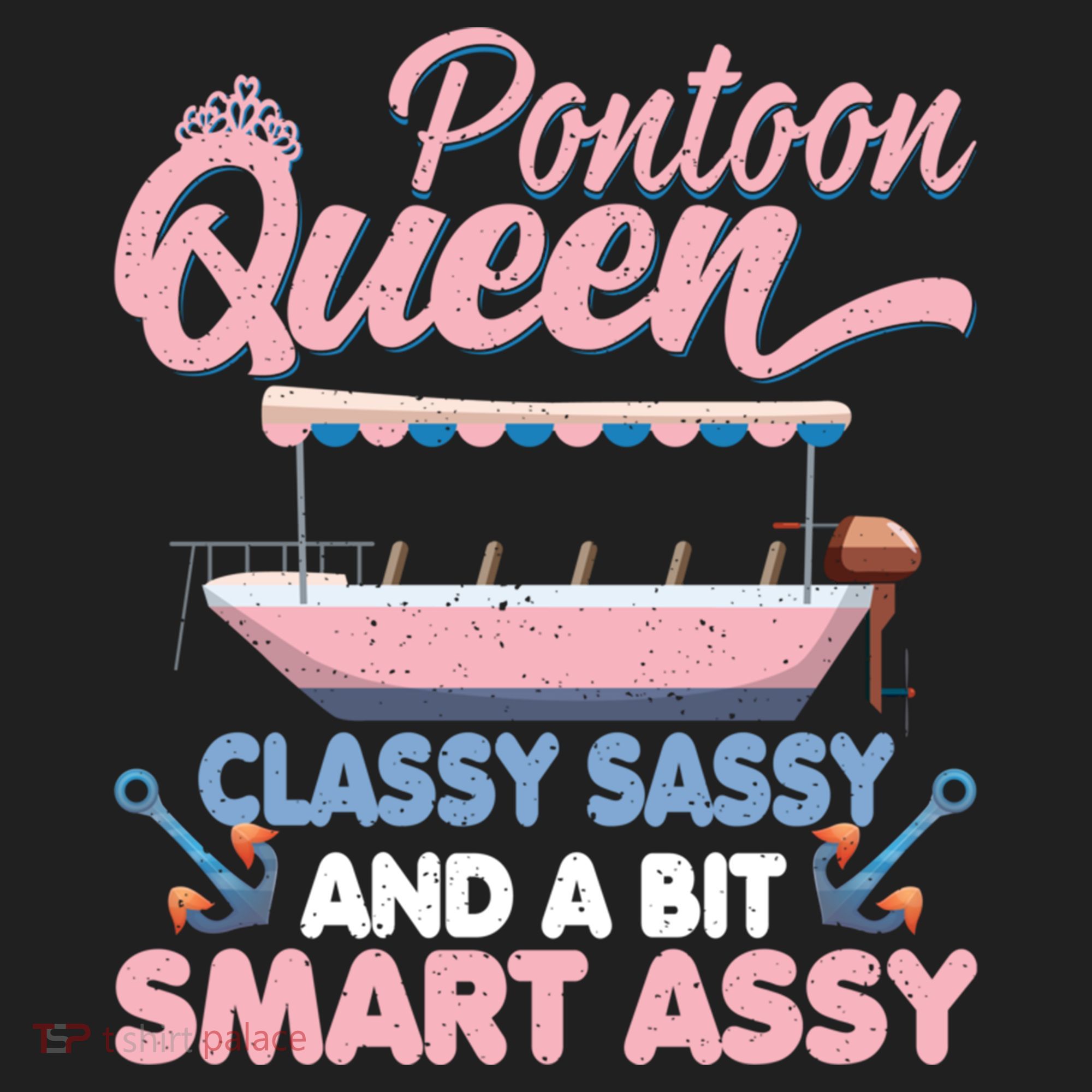 Pontoon Queen Gift For Pontoon Boating Mom Lover Cute Gift Beanie