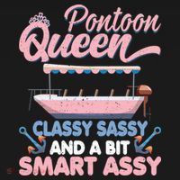 Pontoon Queen Gift For Pontoon Boating Mom Lover Cute Gift Pajama Set thumb 2