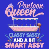 Pontoon Queen Gift For Pontoon Boating Mom Lover Cute Gift T-Shirt thumb 7