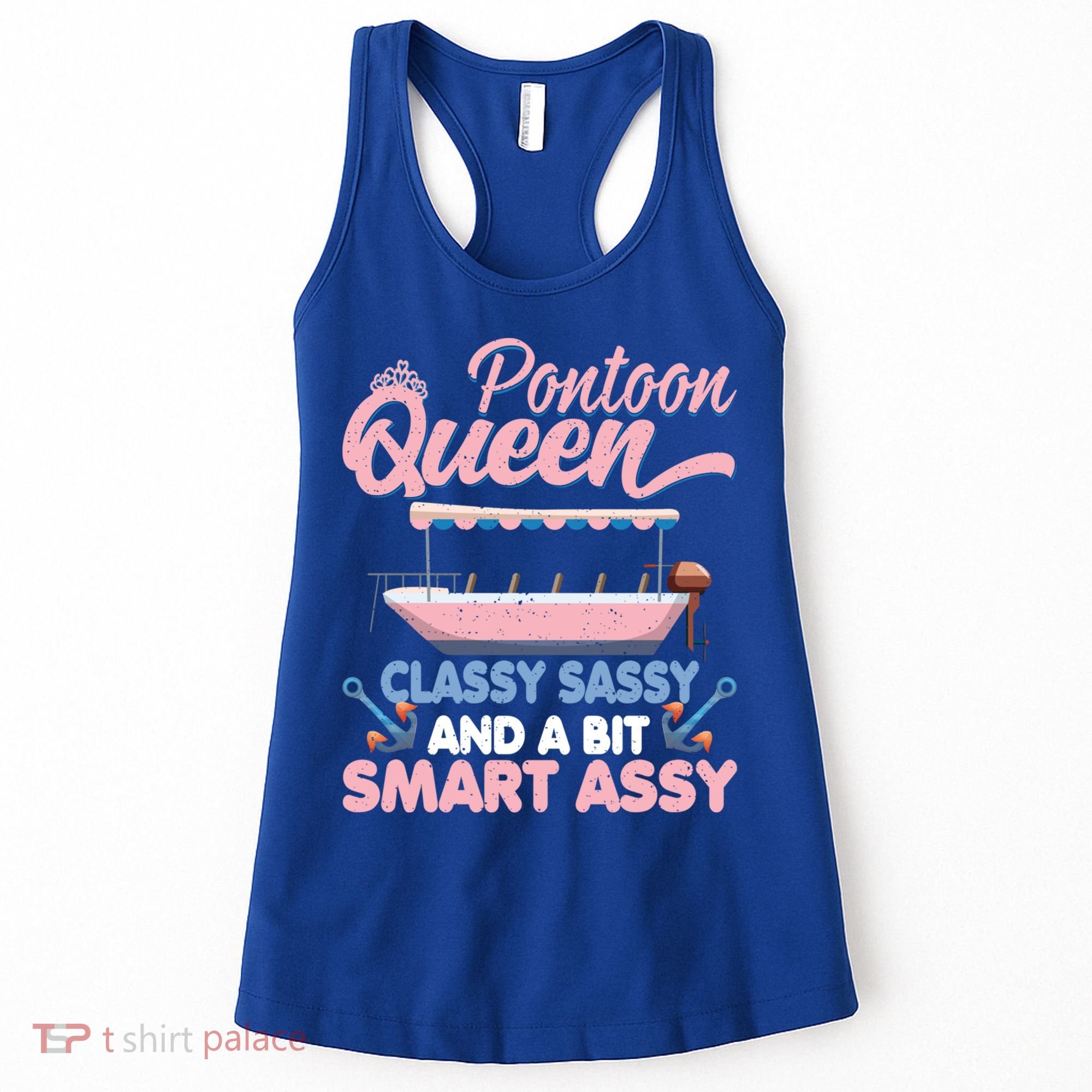 Pontoon Queen Gift For Pontoon Boating Mom Lover Cute Gift Women's Tank Top