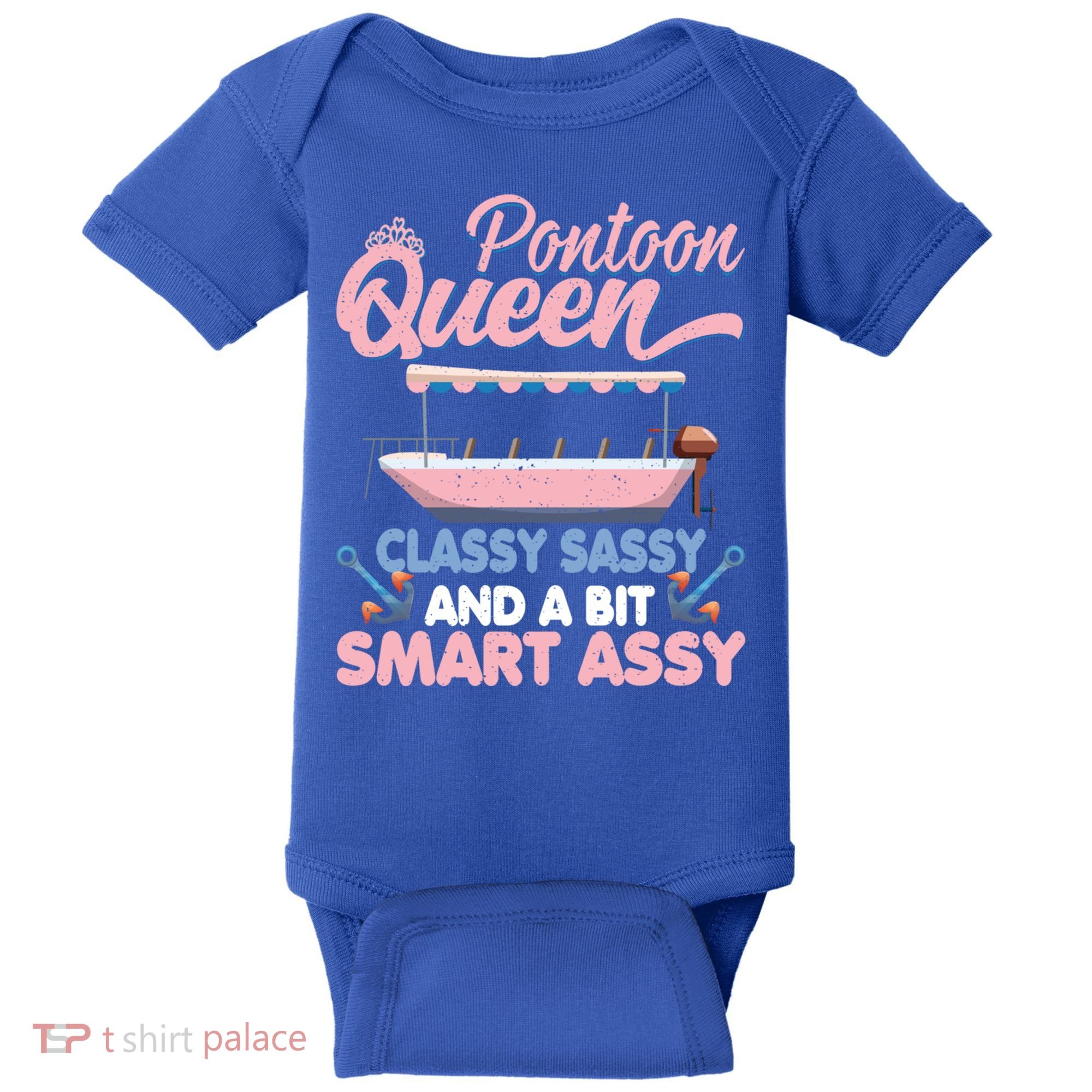Pontoon Queen Gift For Pontoon Boating Mom Lover Cute Gift Baby Bodysuit