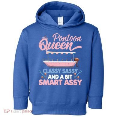 Pontoon Queen Gift For Pontoon Boating Mom Lover Cute Gift Toddler Hoodie