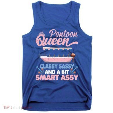 Pontoon Queen Gift For Pontoon Boating Mom Lover Cute Gift Tank Top