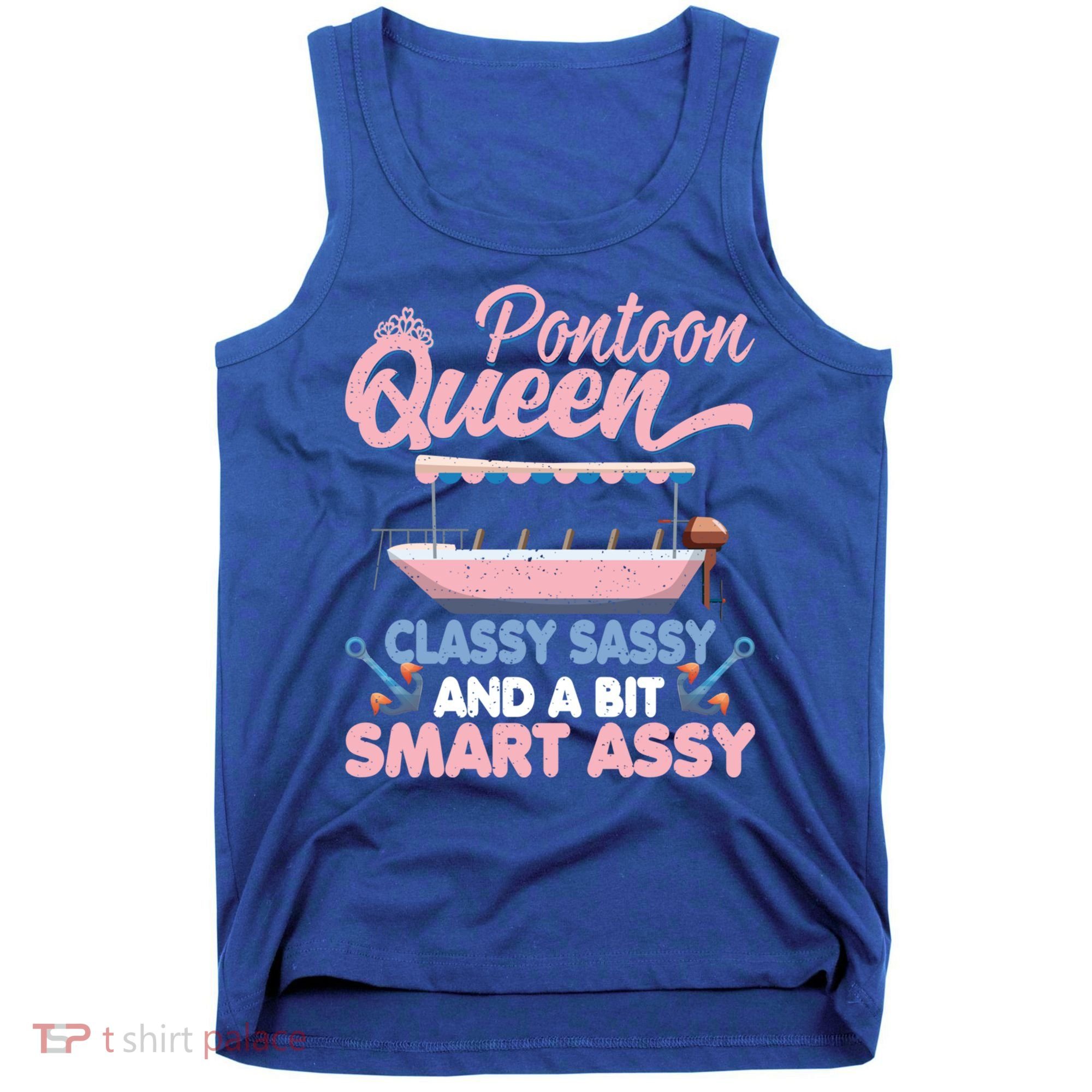 Pontoon Queen Gift For Pontoon Boating Mom Lover Cute Gift Tank Top