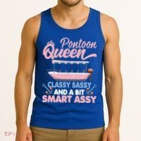 Pontoon Queen Gift For Pontoon Boating Mom Lover Cute Gift Tank Top thumb 3