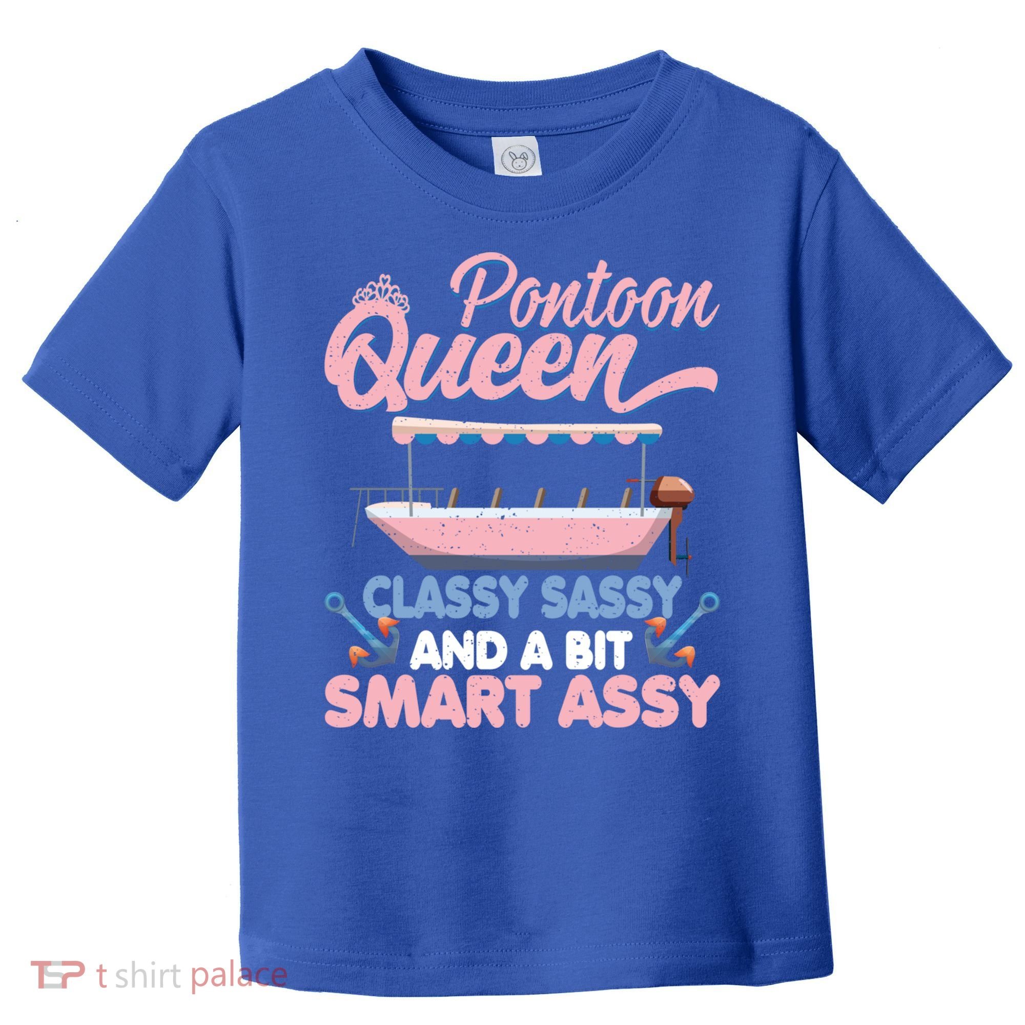 Pontoon Queen Gift For Pontoon Boating Mom Lover Cute Gift Toddler T-Shirt