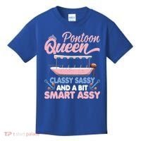 Pontoon Queen Gift For Pontoon Boating Mom Lover Cute Gift Kids T-Shirt thumb 0