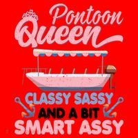 Pontoon Queen Gift For Pontoon Boating Mom Lover Cute Gift Santa Hat thumb 1