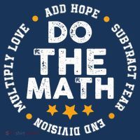 Positive Quote Inspiring Slogan Love Hope Fear Do The Math Beanie thumb 2