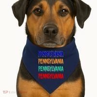 Pennsylvania Quad Logo USA-Made Doggie Bandana thumb 1