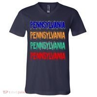 Pennsylvania Quad Logo V-Neck T-Shirt thumb 0