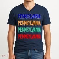 Pennsylvania Quad Logo V-Neck T-Shirt thumb 2