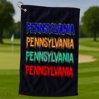 Pennsylvania Quad Logo Golf Towel thumb 1