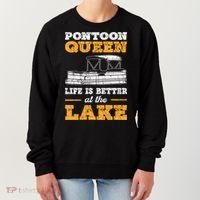 Pontoon Queen Life Is Better At The Lake Pontoon Boat Gift Women's Sweatshirt thumb 0
