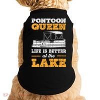 Pontoon Queen Life Is Better At The Lake Pontoon Boat Gift Doggie Tank thumb 0
