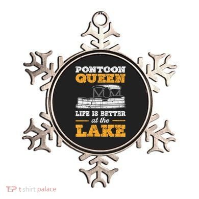 Pontoon Queen Life Is Better At The Lake Pontoon Boat Gift Ornament