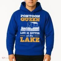 Pontoon Queen Life Is Better At The Lake Pontoon Boat Gift Hoodie thumb 2