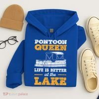 Pontoon Queen Life Is Better At The Lake Pontoon Boat Gift Hoodie thumb 4