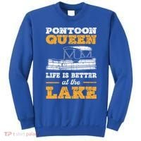 Pontoon Queen Life Is Better At The Lake Pontoon Boat Gift Sweatshirt thumb 0