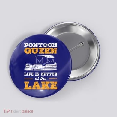 Pontoon Queen Life Is Better At The Lake Pontoon Boat Gift Button
