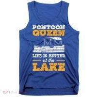 Pontoon Queen Life Is Better At The Lake Pontoon Boat Gift Tank Top thumb 0
