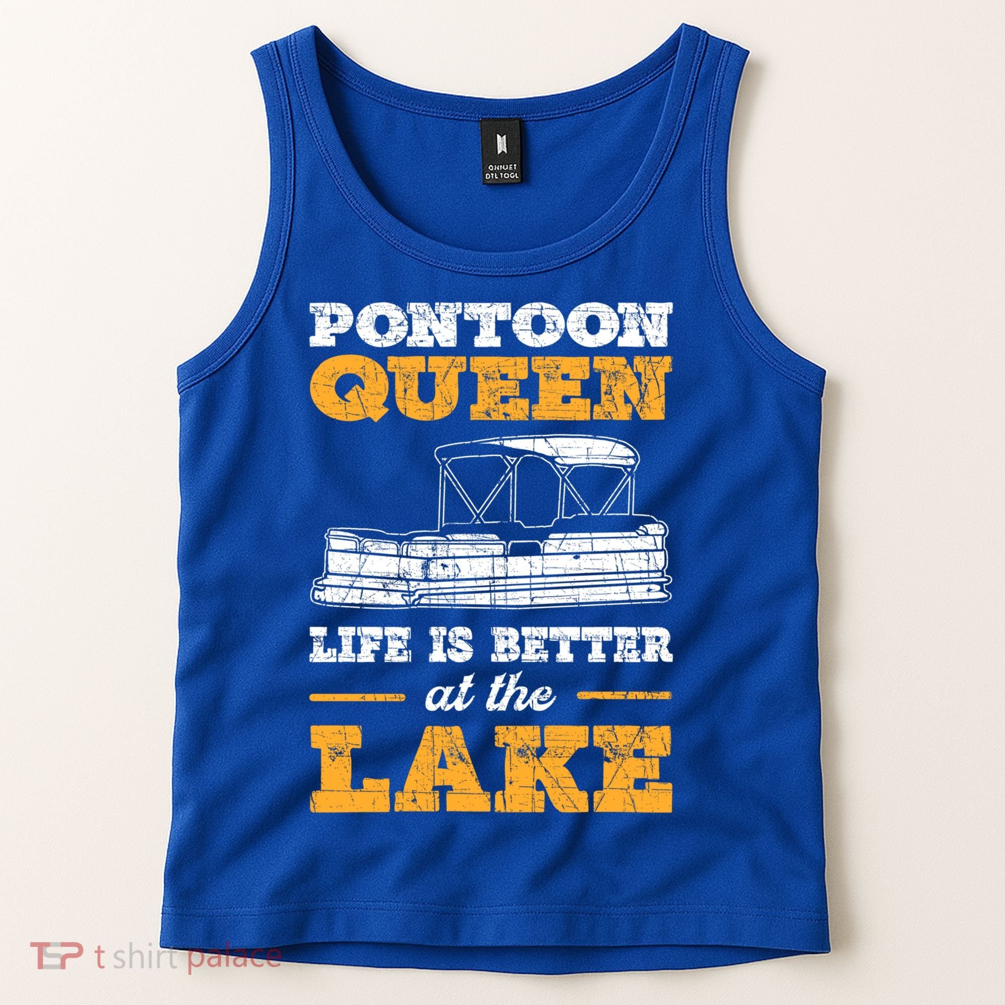 Pontoon Queen Life Is Better At The Lake Pontoon Boat Gift Tank Top