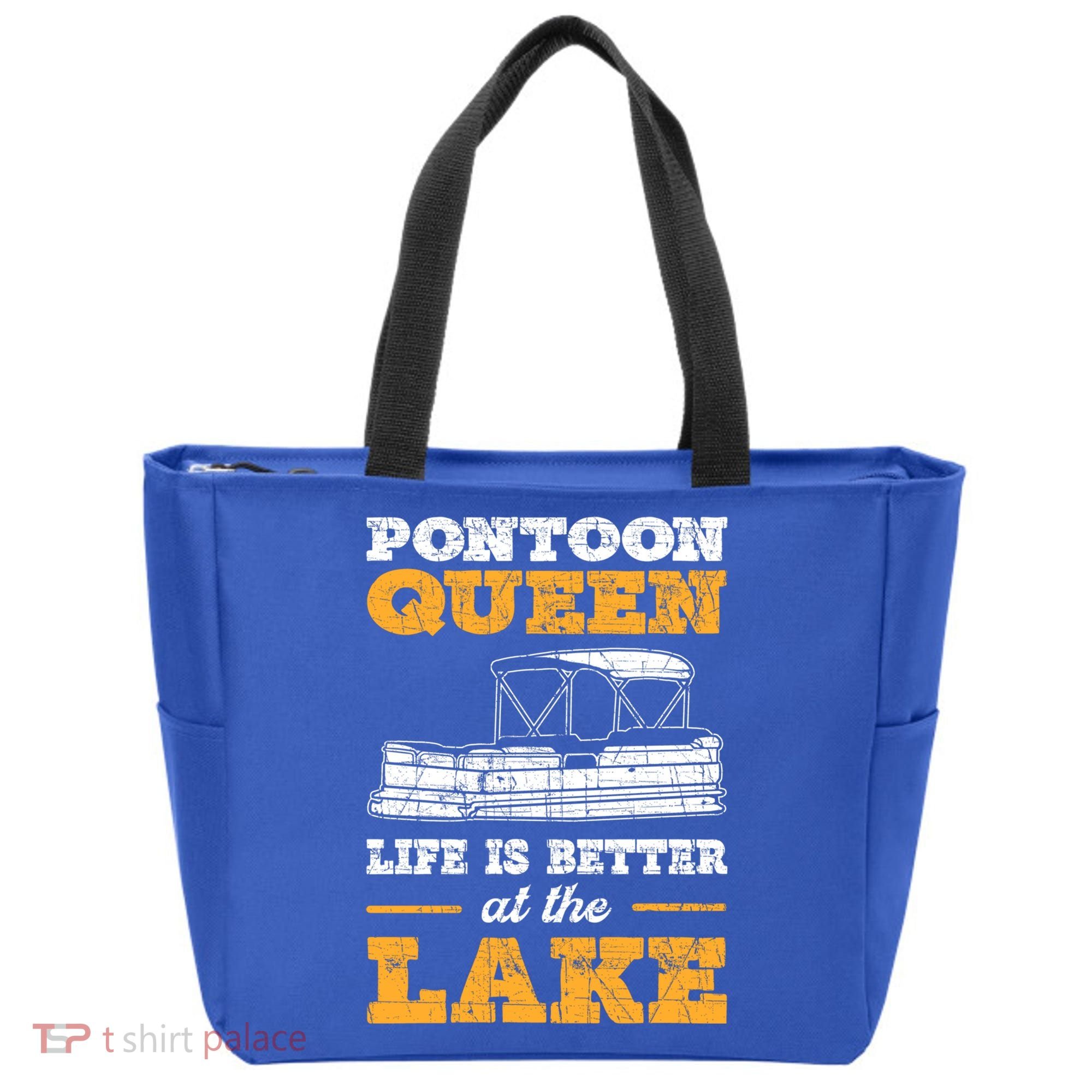 Pontoon Queen Life Is Better At The Lake Pontoon Boat Gift Tote Bag