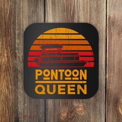 Pontoon Queen Vintage Coaster