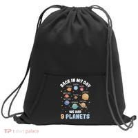 Pluto Quote We Had 9 Planets Galaxy Solar System Science Sweatshirt Cinch Pack Bag thumb 0