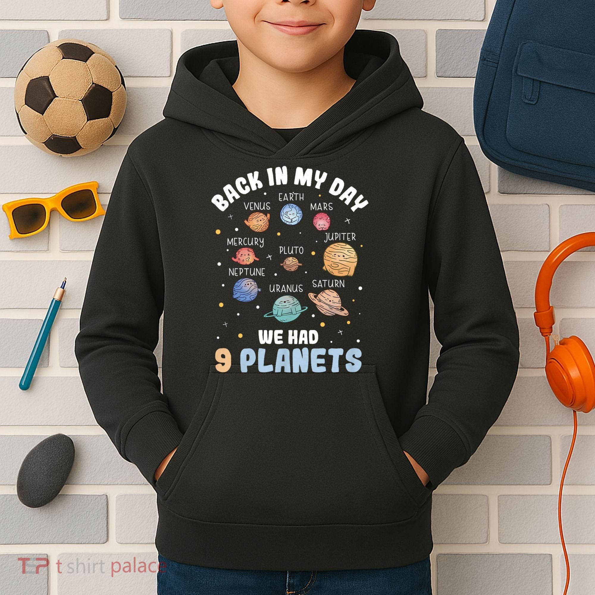 Pluto Quote We Had 9 Planets Galaxy Solar System Science Kids Hoodie
