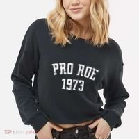 Pro Roe 1973 Distressed Cropped Pullover Crew thumb 2