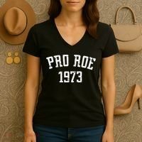 Pro Roe 1973 Distressed Women's V-Neck T-Shirt thumb 3
