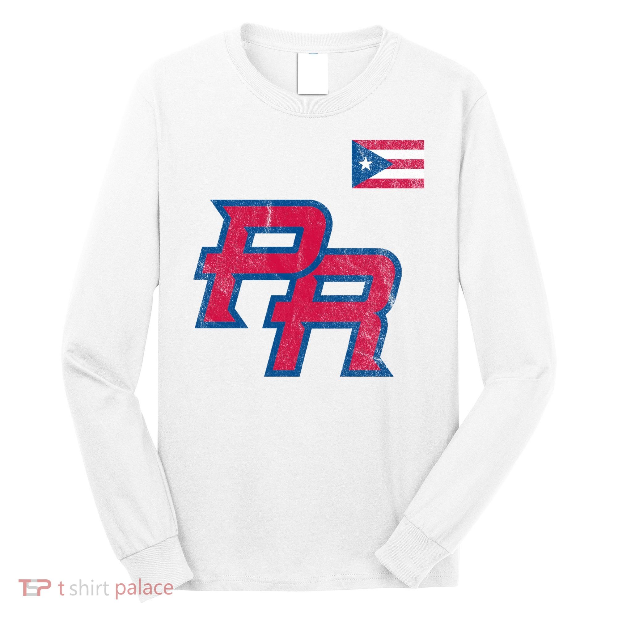 Puerto Rico Baseball Flag Pride Boricua Puerto Rico Long Sleeve Shirt