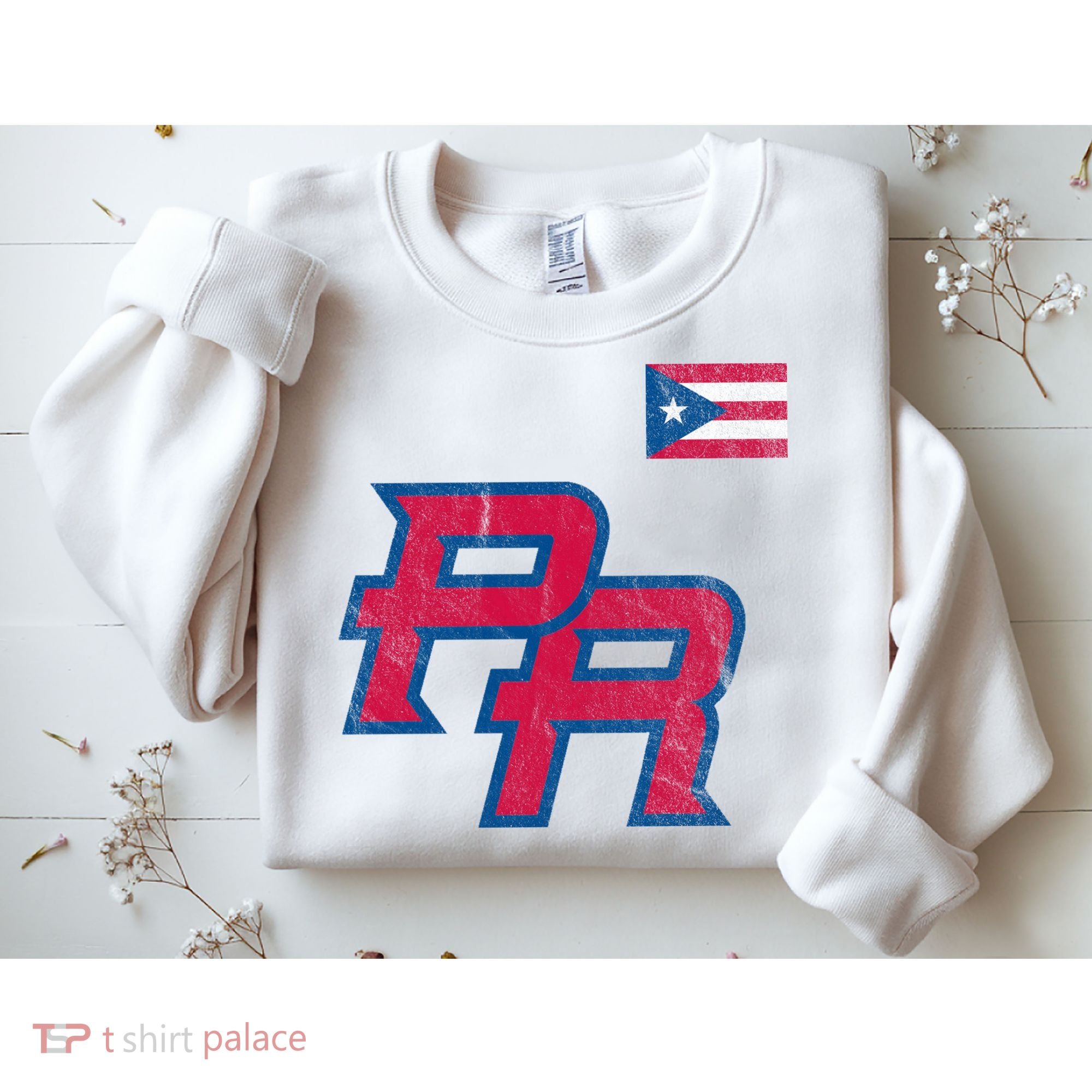 Puerto Rico Baseball Flag Pride Boricua Puerto Rico Sweatshirt