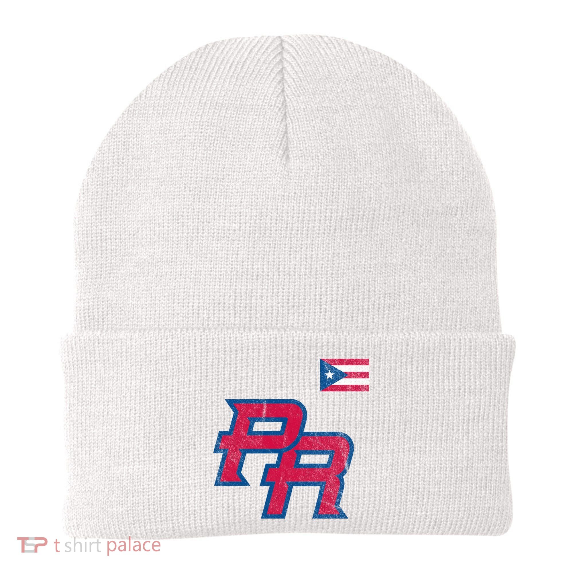 Puerto Rico Baseball Flag Pride Boricua Puerto Rico Beanie