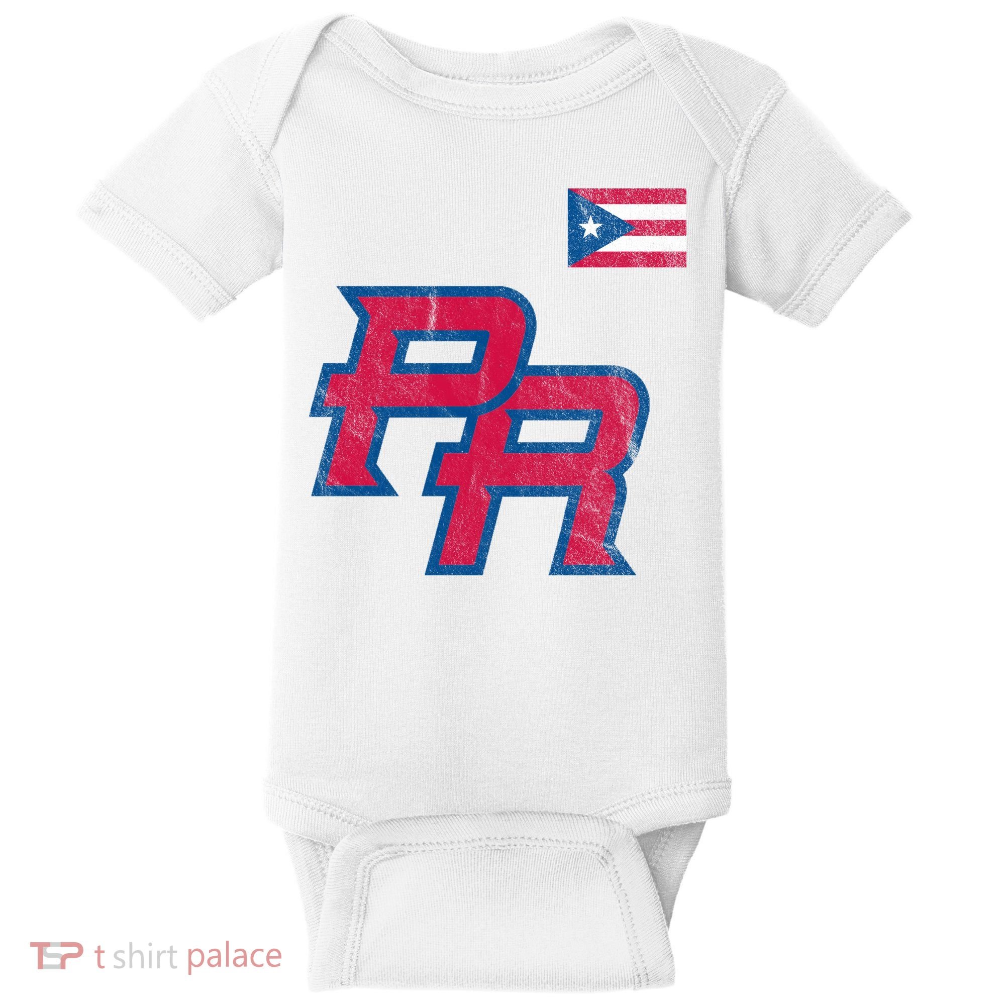 Puerto Rico Baseball Flag Pride Boricua Puerto Rico Baby Bodysuit